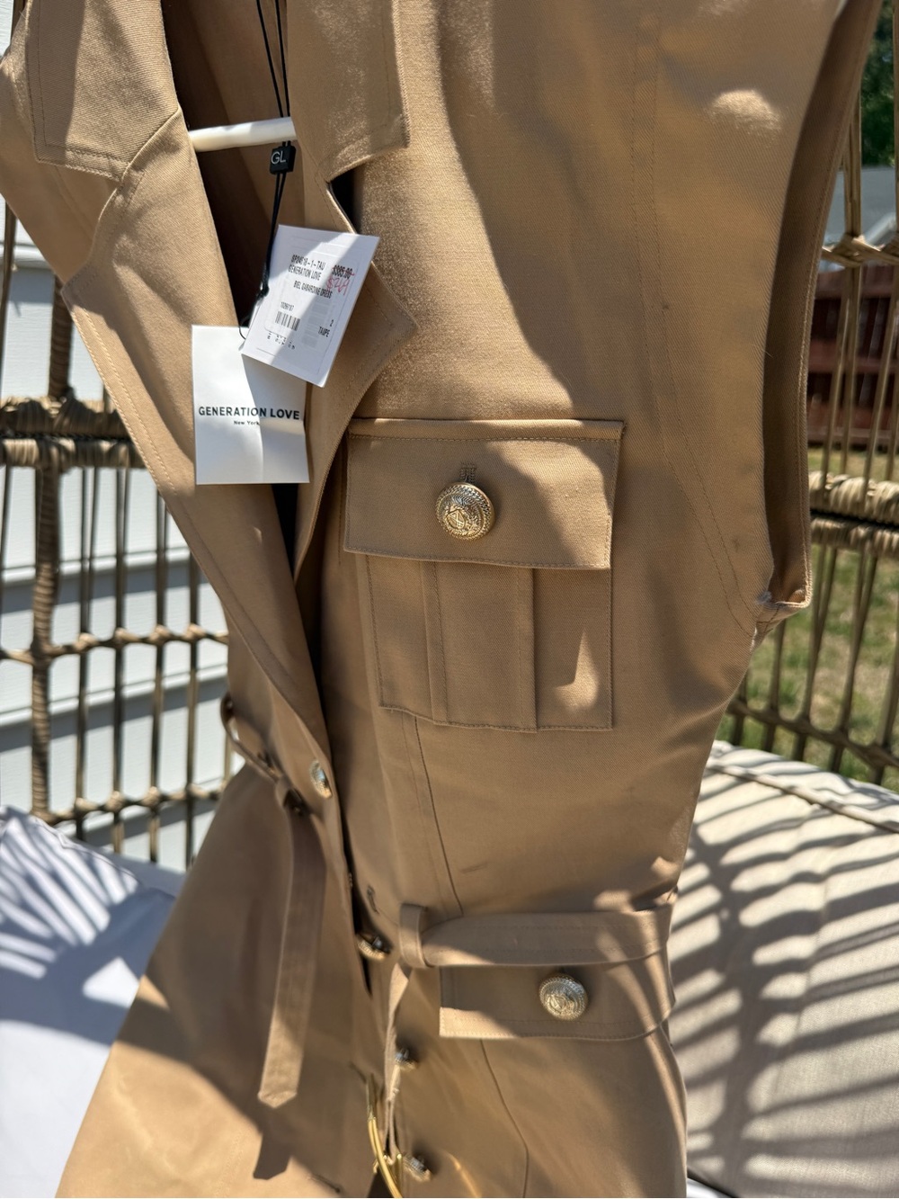 Generation Love Tan Utility Mini Dress - Picture 2 of 6